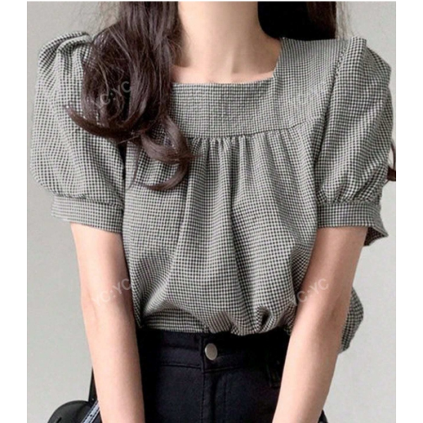 Short Sleeve Plaid Casual Summer Shirt