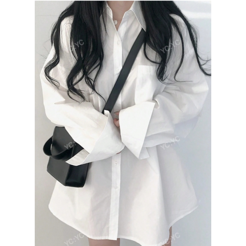 Solid Drop Shoulder Oversized Shirt