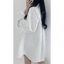 Solid Drop Shoulder Oversized Shirt
