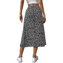 Women Floral Sexy Slit Slip Midi Skirts Boho High Waisted Summer Skirts