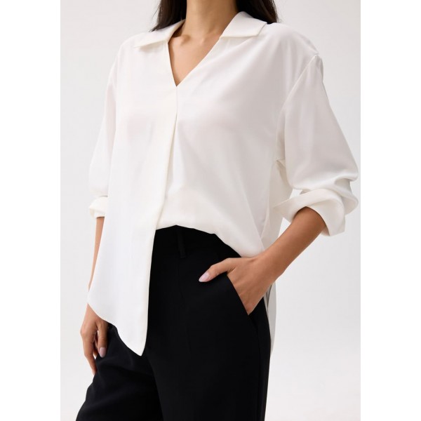 Notch Collar Blouse