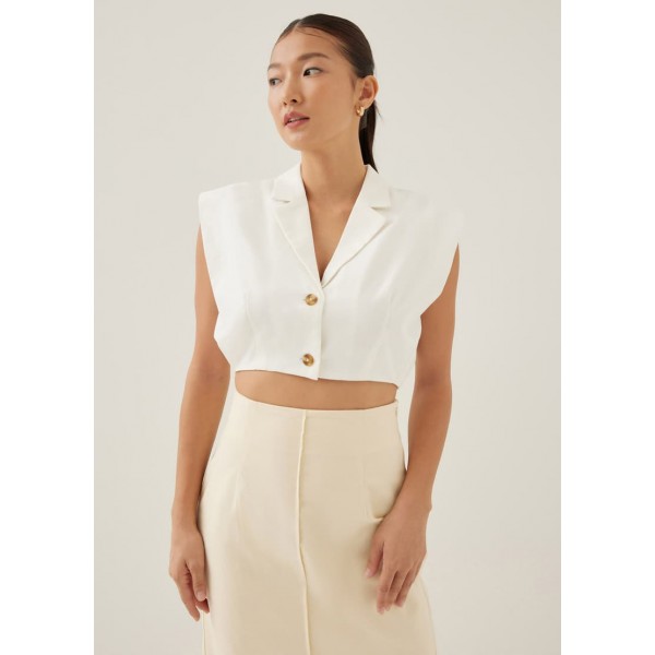Linen Cropped Shirt
