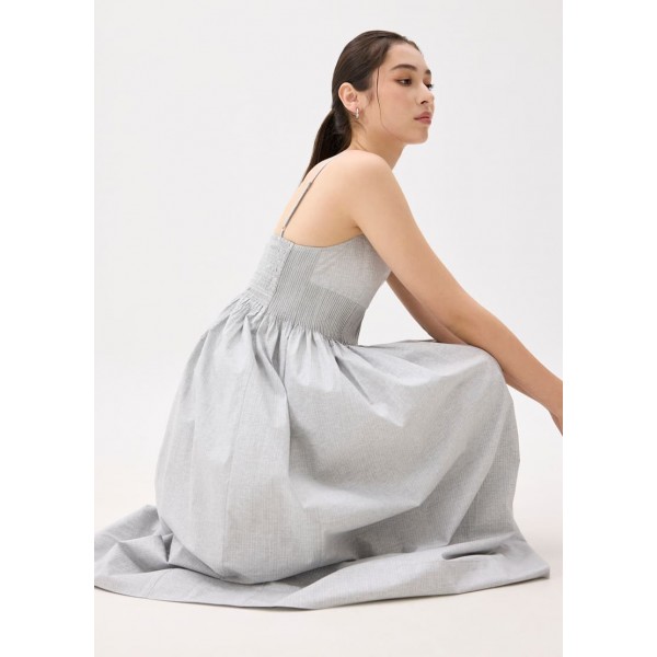 V-neck Fit & Flare Midaxi Dress