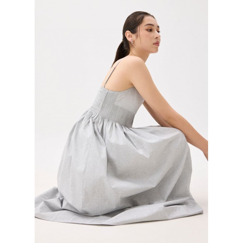 V-neck Fit & Flare Midaxi Dress