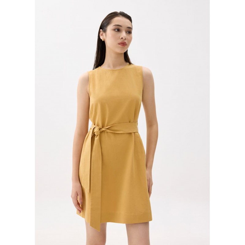 Round Neck Shift Mini Dress