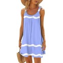 Funny Striped Sundress for Women 2024 Summer Casual Sleeveless Tunic Mini Dress Trendy Loose Fit Tank Dresses